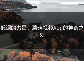 低调的力量：蘑菇视频App的神奇之处