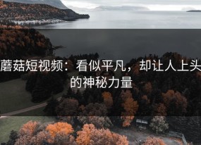 蘑菇短视频：看似平凡，却让人上头的神秘力量