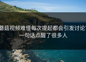 蘑菇视频难怪每次提起都会引发讨论？一句话点醒了很多人