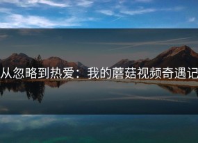 从忽略到热爱：我的蘑菇视频奇遇记