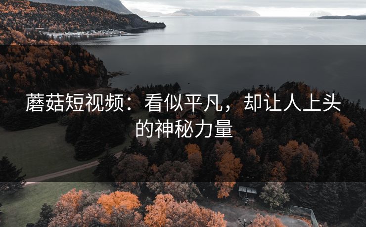 蘑菇短视频:看似平凡,却让人上头的神秘力量 蘑菇短视频:看似平凡,却让人上头的神秘力量