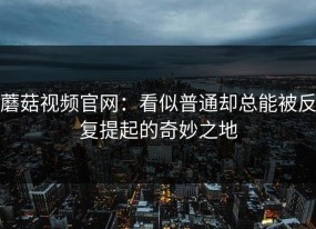 蘑菇视频官网：看似普通却总能被反复提起的奇妙之地