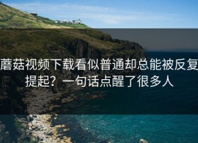 蘑菇视频下载看似普通却总能被反复提起？一句话点醒了很多人