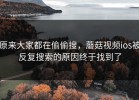 原来大家都在偷偷搜，蘑菇视频ios被反复搜索的原因终于找到了