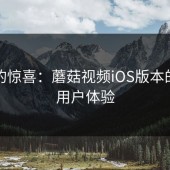 意外的惊喜：蘑菇视频iOS版本的强大用户体验