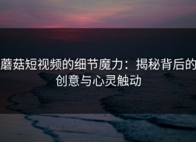 蘑菇短视频的细节魔力：揭秘背后的创意与心灵触动