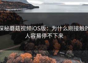 探秘蘑菇视频iOS版：为什么刚接触的人容易停不下来