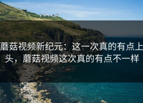 蘑菇视频新纪元：这一次真的有点上头，蘑菇视频这次真的有点不一样