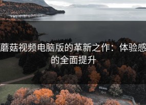 蘑菇视频电脑版的革新之作：体验感的全面提升