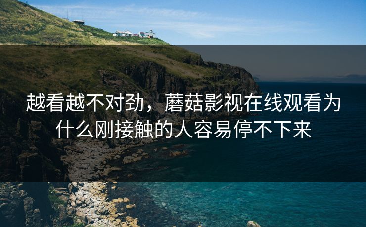 越看越不对劲，蘑菇影视在线观看为什么刚接触的人容易停不下来